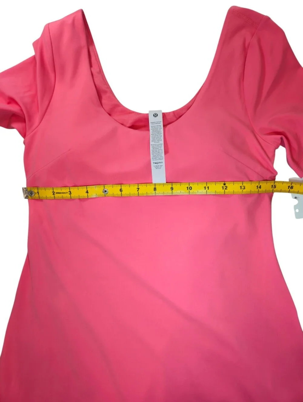 Lululemon Align Short Sleeve Dress Sonic Pink Built In Shorts Size 8 NWT - Picture 8 of 9